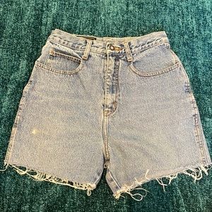 Distressed Pierre Cardin jean shorts